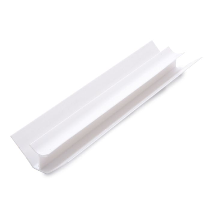 Guardian Decor Cladding White Aluminium 10mm Internal Corner Trim - 2.4m