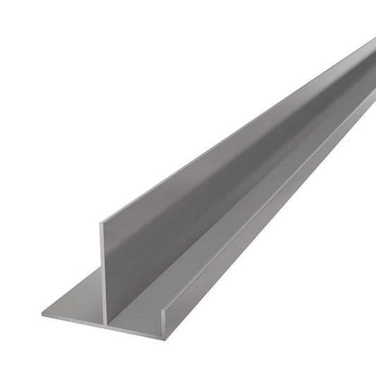 Moondust Grey Horizontal Coastline Cladding Aluminium End Closer - Length 5m