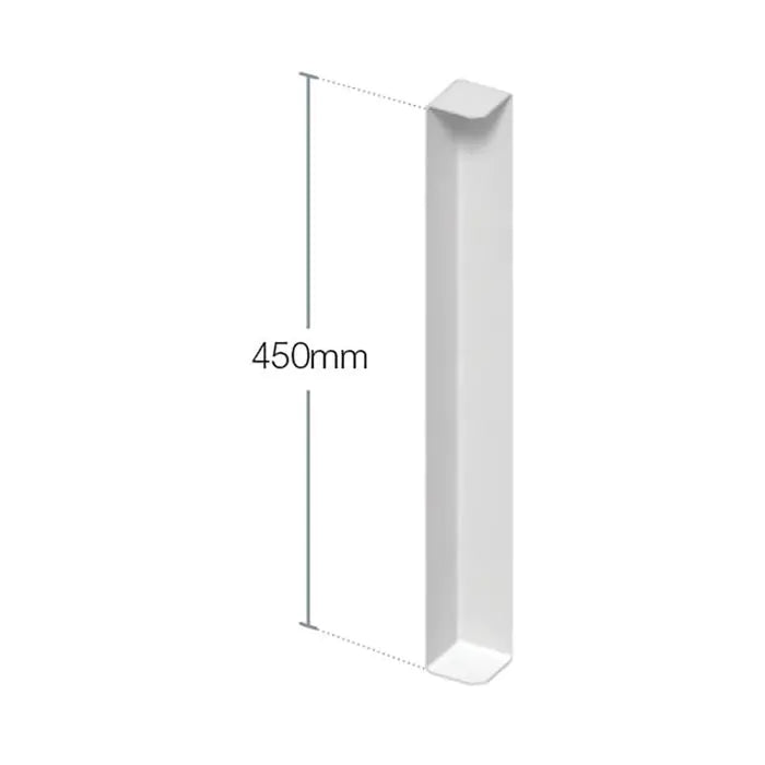 UPVC Fascia Corner Trim - White Ash, 450mm