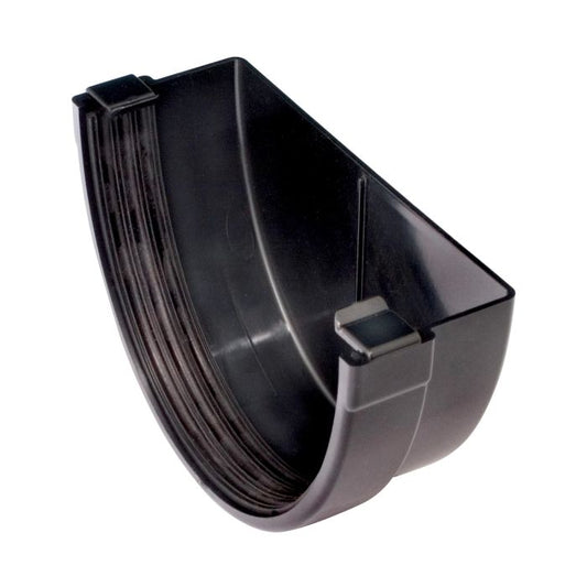 Black Commercial Guttering External Stop-end - 170mm