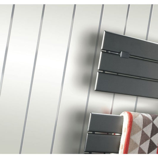 Guardian Neptune White Chrome 7.5mm PVC Decor Cladding Panels - Pack of 4 x 2.6m