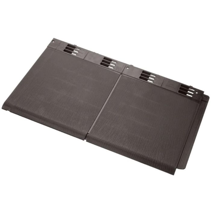 Brown Envirotile Plastic Lightweight Standard Double Roof Tile - Length 365mm x Width 630mm
