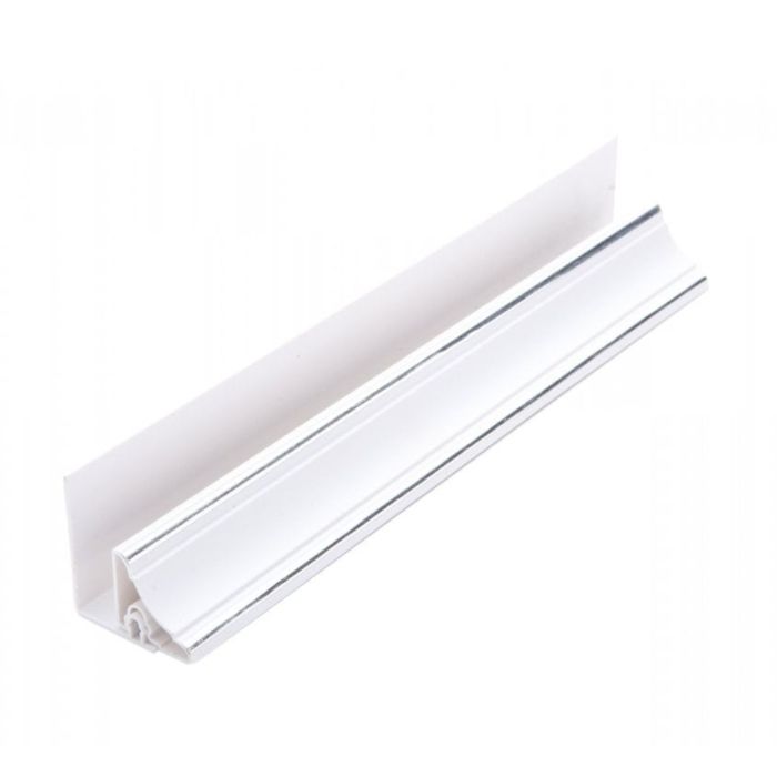 Guardian Chrome PVC Decor Cladding 10mm 2 Part Wall Ceiling Cove Trim - 2.7m