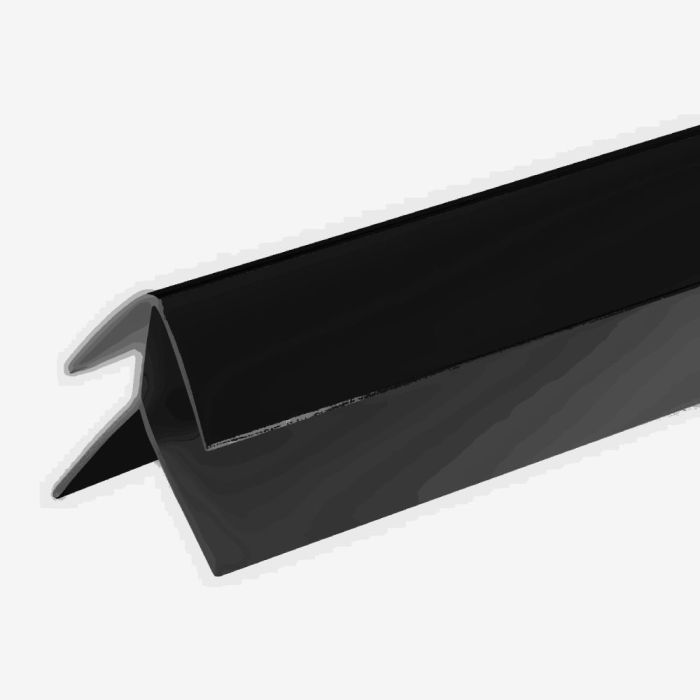 Guardian Black PVC Decor Cladding 8/10mm 2 Part External Corner Trim - 2.7m