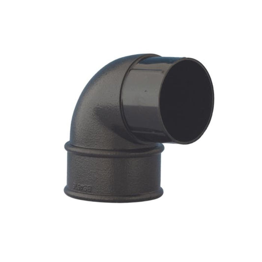 Cast Iron Effect Round Guttering 92.5° Downpipe Offset Bend - 112mm