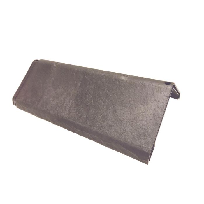 Brown Envirotile Plastic Lightweight Main Ridge Cap - Length 425mm x Width 245mm
