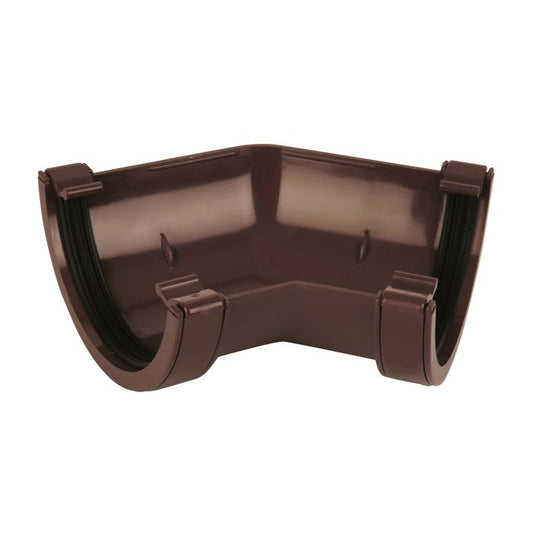 Brown Half Round Guttering 135° Angle - 112mm