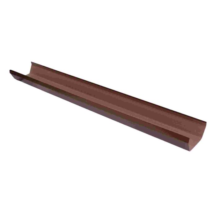 Brown Square Gutter - 114mm x Length 4m