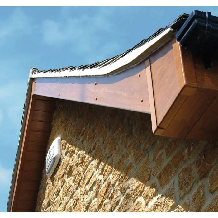 Golden Oak Woodgrain Double Fascia Capping Board - Length 5m x Width 350mm