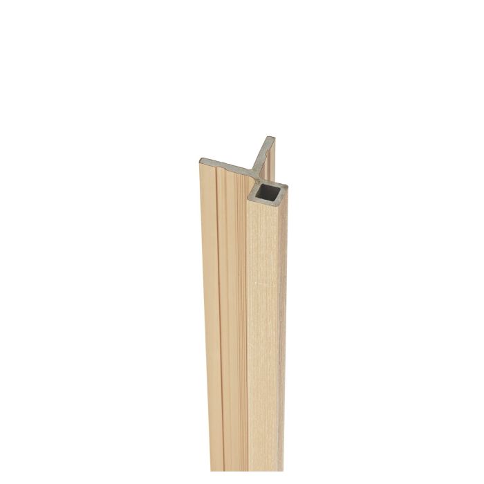 Light Oak Forma Slatted Composite Cladding Corner Trim - Length 3.6m x Width 78mm