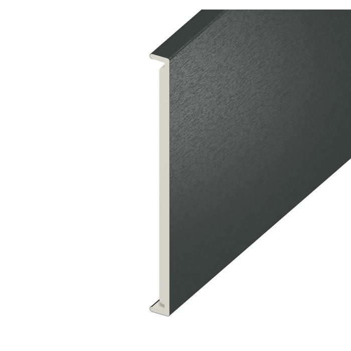 Anthracite Grey Woodgrain Double Edged Fascia Board - Length 5m x Width 450mm