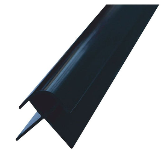 Gloss Black PVC External Corner for Storm 10mm Bathroom Cladding - 2.4m