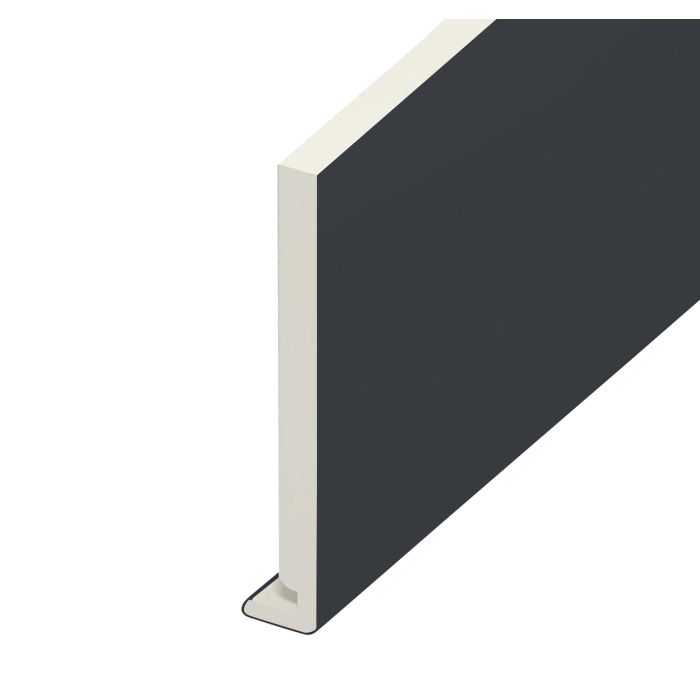 Eurocell Anthracite Grey Smooth Fascia Board - L 5m x W 175mm