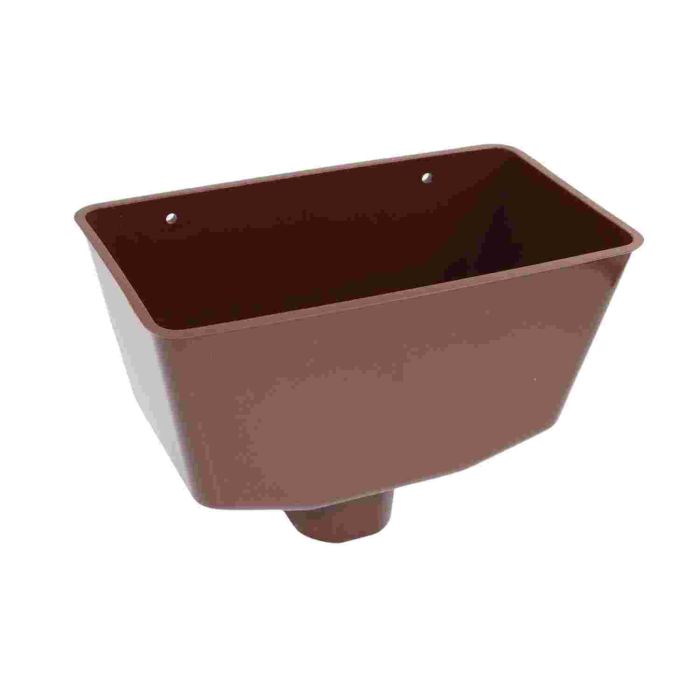Brown Guttering Universal Downpipe Hopper - 255m x 137mm