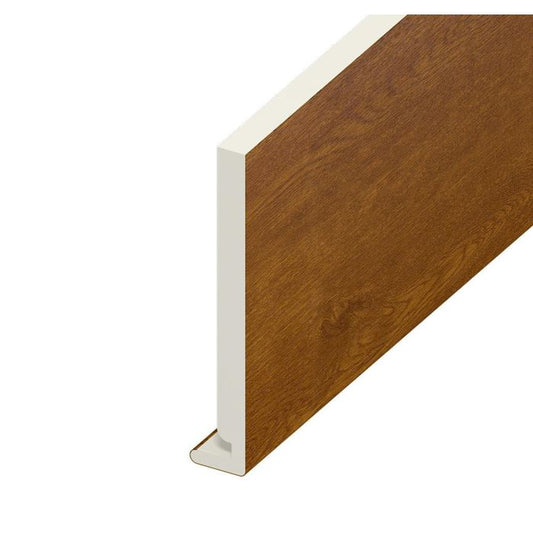 Eurocell Golden Oak Woodgrain Fascia Board - L 5m x W 250mm