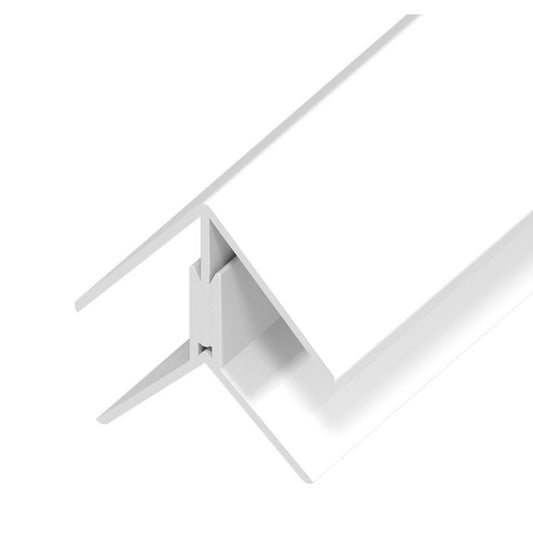 White Smooth Shiplap Cladding Angle Trim - Length 5m x Width 125mm