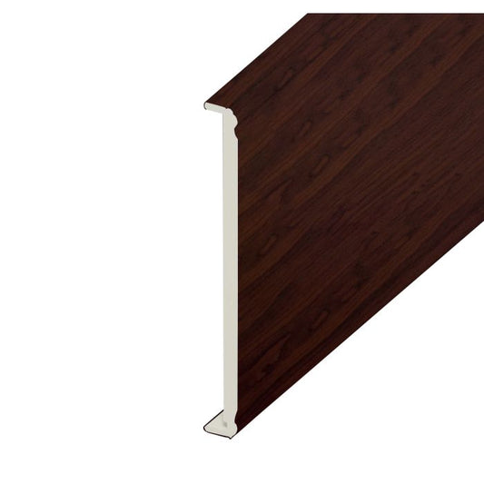 Rosewood Woodgrain Ogee Double Ended Fascia - Length 5m x Width 400mm