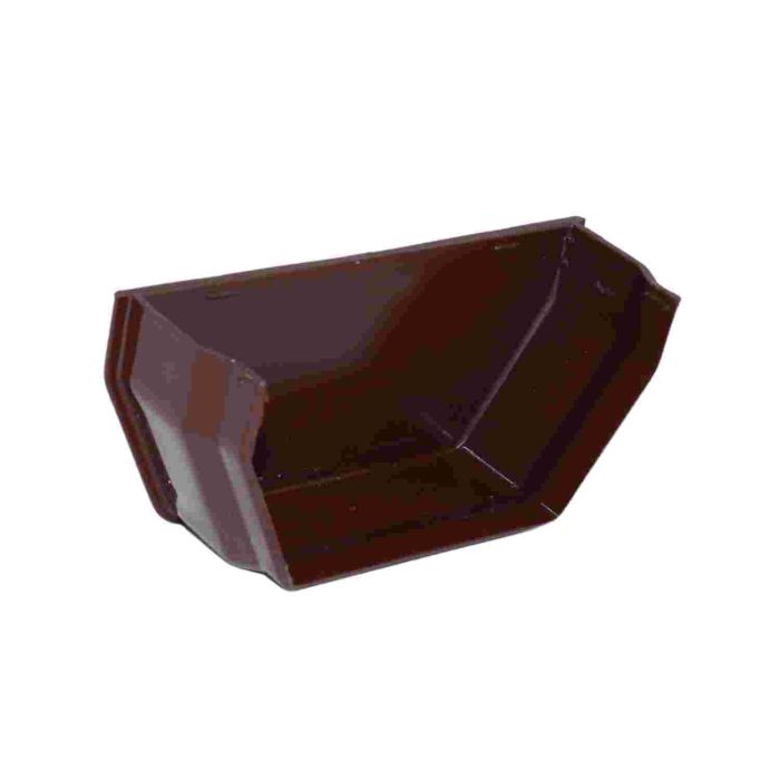 Brown Square Guttering Internal Stop-end - 114mm