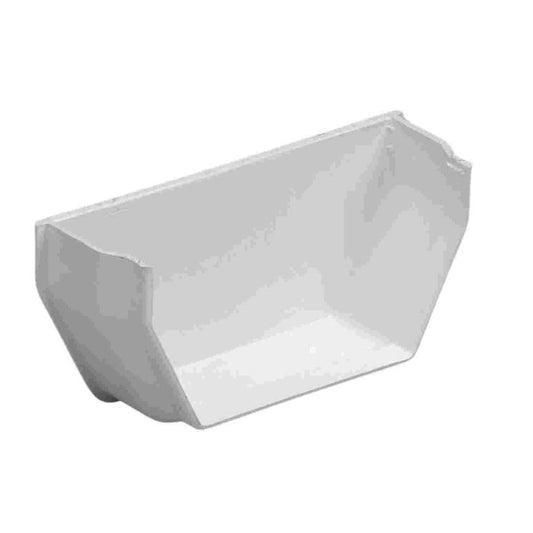 White Square Guttering Internal Stop-end - 114mm