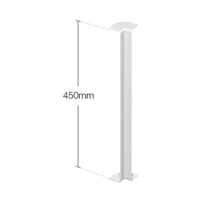 Fascia and Capping Board Double Ended Internal Corner Trim - Agate Grey, 450mm