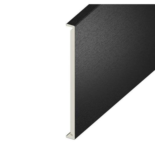 Black Ash Woodgrain Double Edged Fascia Board - Length 5m x Width 350mm