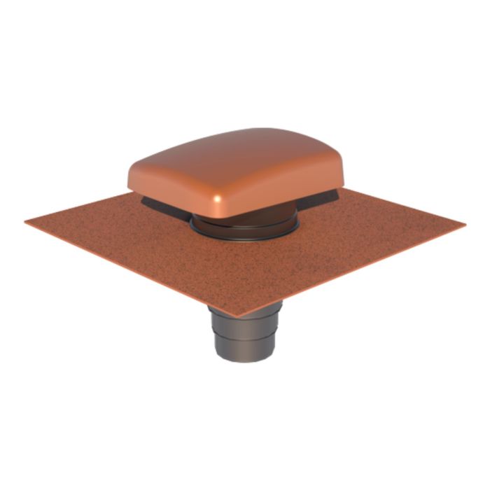 Ubbink Terracotta Ventilation Tile Hooded Universal & Adaptor UB41