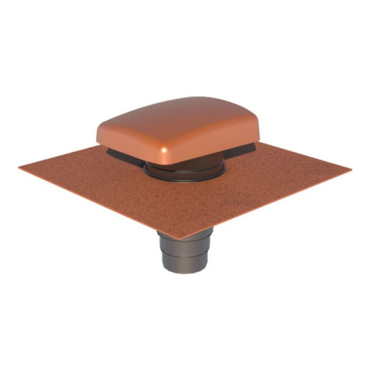 Ubbink Terracotta Ventilation Tile Hooded Universal & Adaptor UB41