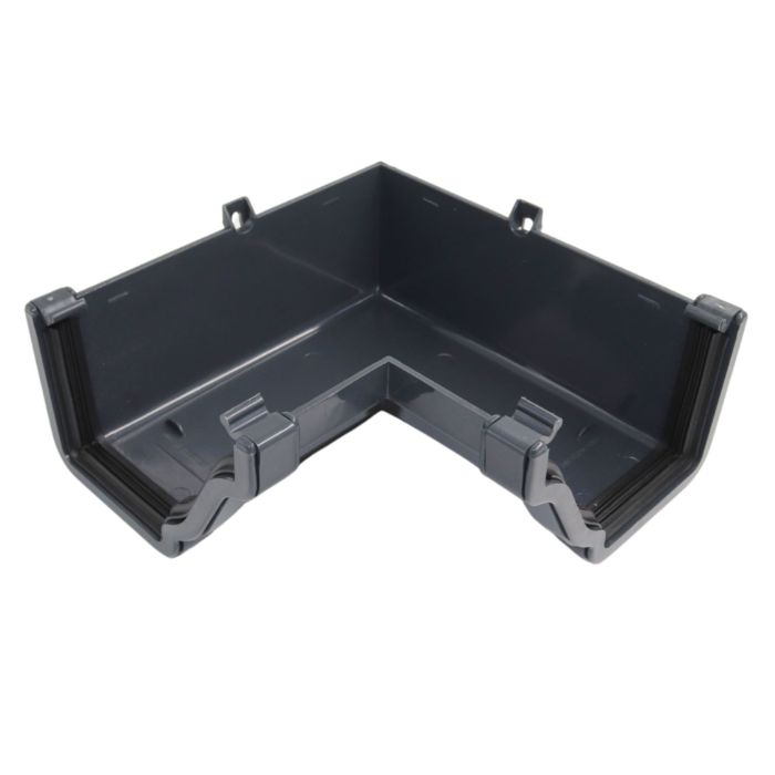 Anthracite Grey Ogee Guttering 90° Internal Angle - 135mm
