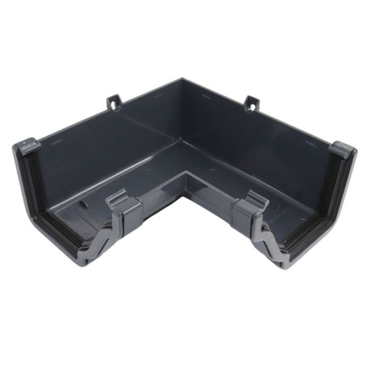 Anthracite Grey Ogee Guttering 90° Internal Angle - 135mm
