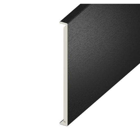 Black Ash Woodgrain Double Edged Fascia Board - Length 5m x Width 450mm