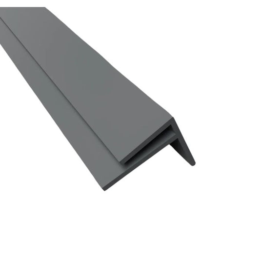 Dolphin Grey Palclad Prime External F Section - Length 3.05m