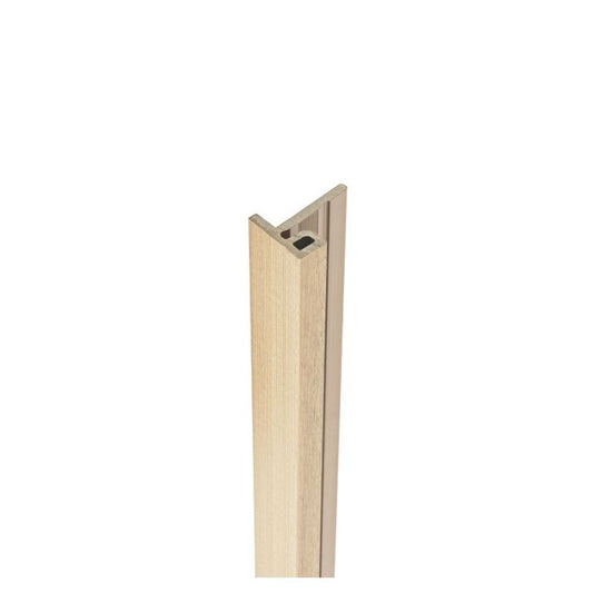 Light Oak Forma Slatted Composite Cladding End Trim - Length 3.6m x Width 75mm