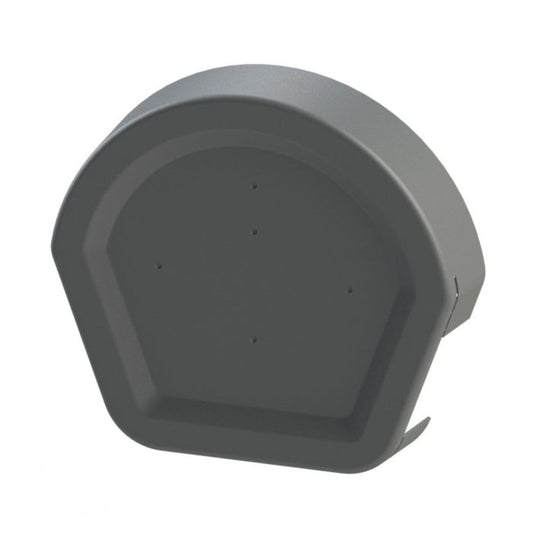 Grey Euroverge Universal Dry Verge Half Round Ridge Cap - Length 245mm x Width 270mm