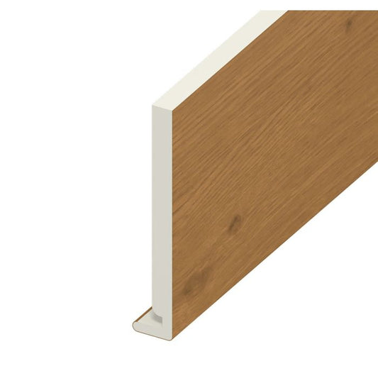 Eurocell Irish Oak Woodgrain Fascia Board - L 5m x W 250mm