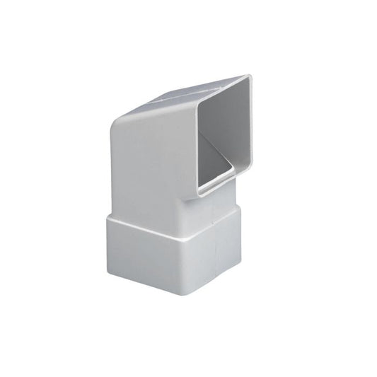 White Square Guttering Shoe - 114mm