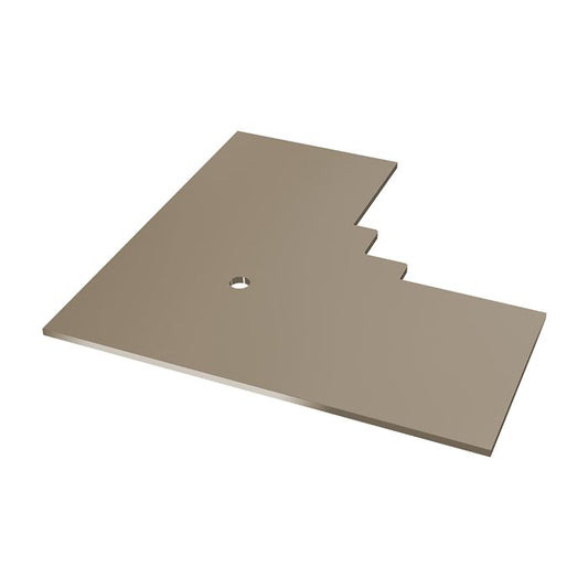 Taupe Horizontal Coastline Cladding 90° Internal Corner End Cap
