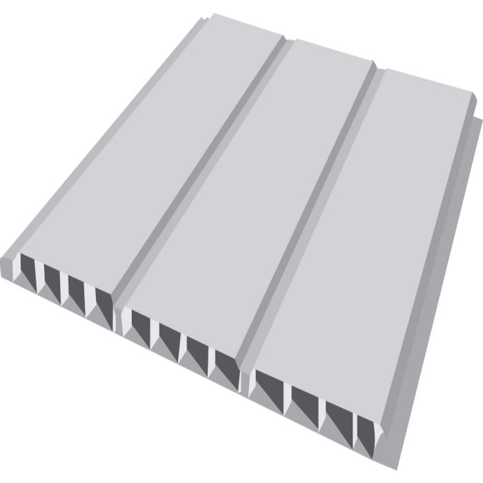 White Palight PVC Ceiling 9mm Thick Cladding Panel - Length 2.5m x Width 300mm