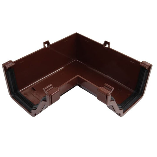 Brown Ogee Guttering 90° Internal Angle - 135mm