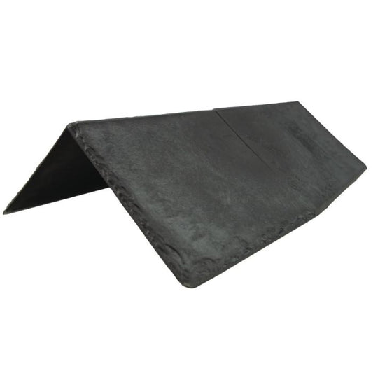 Pewter Grey Tapco Slate Lightweight Roof Tile Ridge and Hip Cap - Length 445mm x Width 150mm