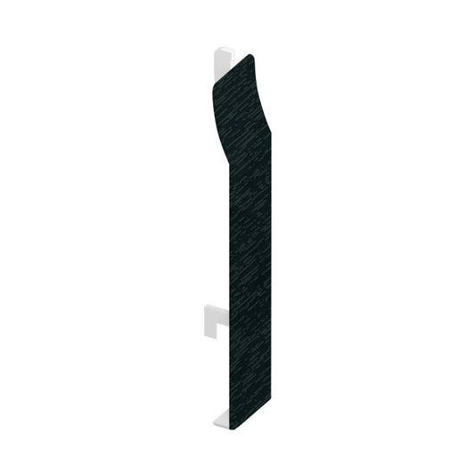 Black Ash Woodgrain Shiplap Cladding Butt Joint - Width 125mm