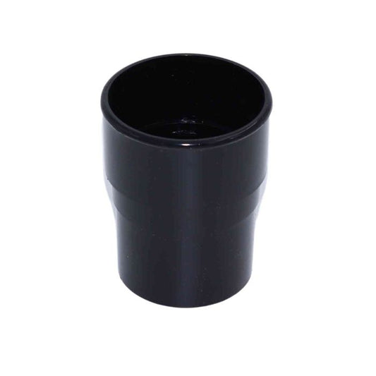 Black Round Guttering Downpipe Socket - 112mm