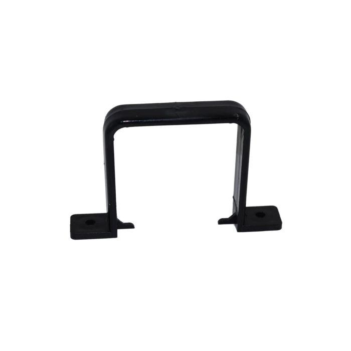 Black Square Guttering Flush Downpipe Clip - 114mm