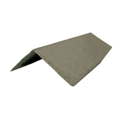 Olive Green Tapco Slate Lightweight Roof Tile Ridge and Hip Cap - Length 445mm x Width 150mm
