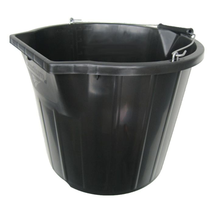 14 Litre Heavy Duty Pour and Scoop Black Bucket