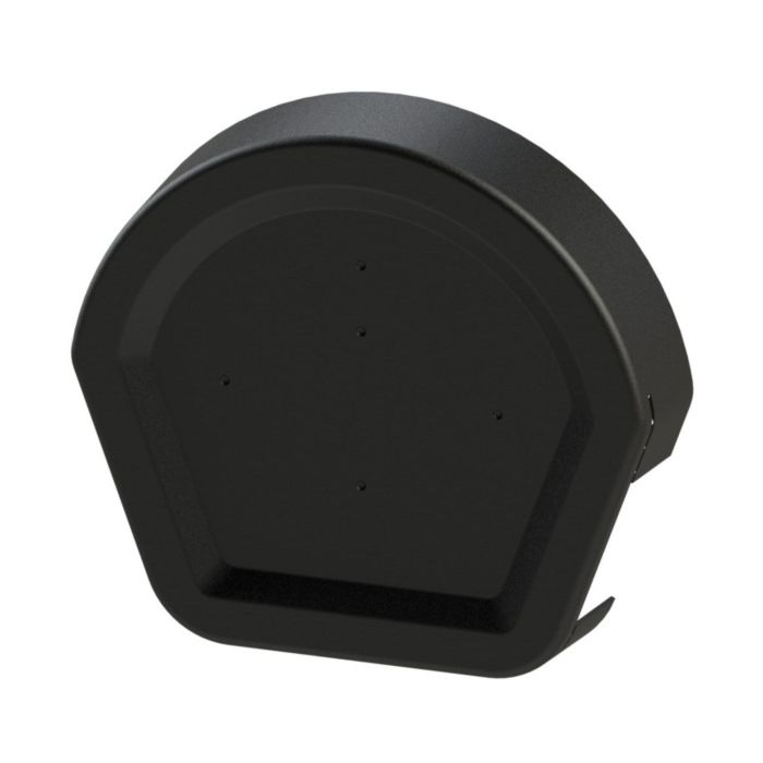 Black Euroverge Universal Dry Verge Half Round Ridge Cap - Length 245mm x Width 270mm