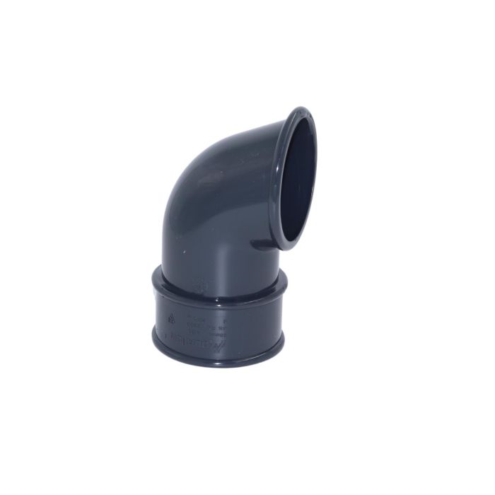 Anthracite Grey Round Guttering Downpipe Shoe - 112mm