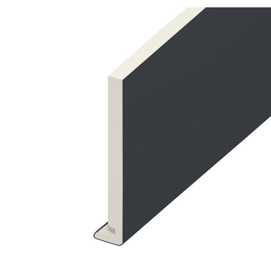 Eurocell Anthracite Grey Smooth Fascia Board - L 5m x W 150mm