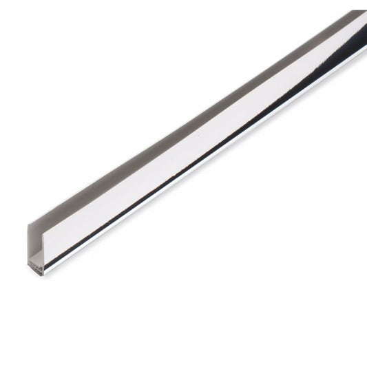 Guardian Chrome PVC 8/10mm Decor Cladding 2 Part Edge Trim - 2.7m