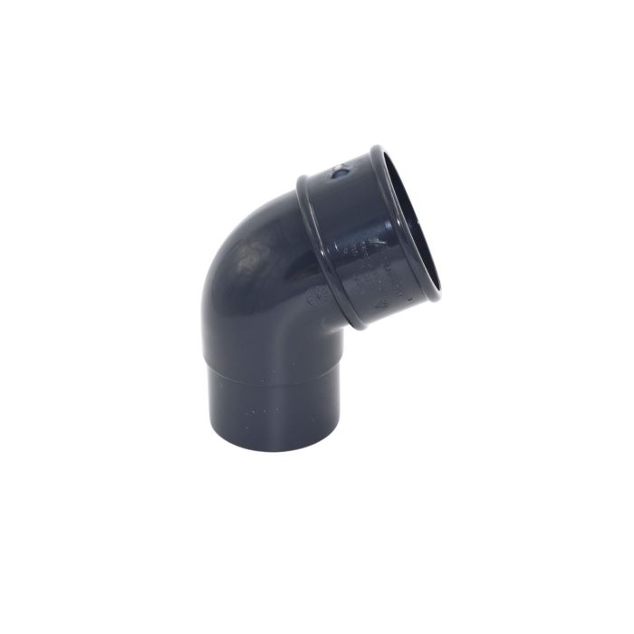 Anthracite Grey Round Guttering 112° Downpipe Offset Bend - 112mm