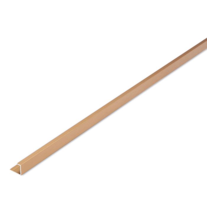 Guardian Decor Cladding Brushed Gold Aluminium 10mm Edge Trim - 2.4m